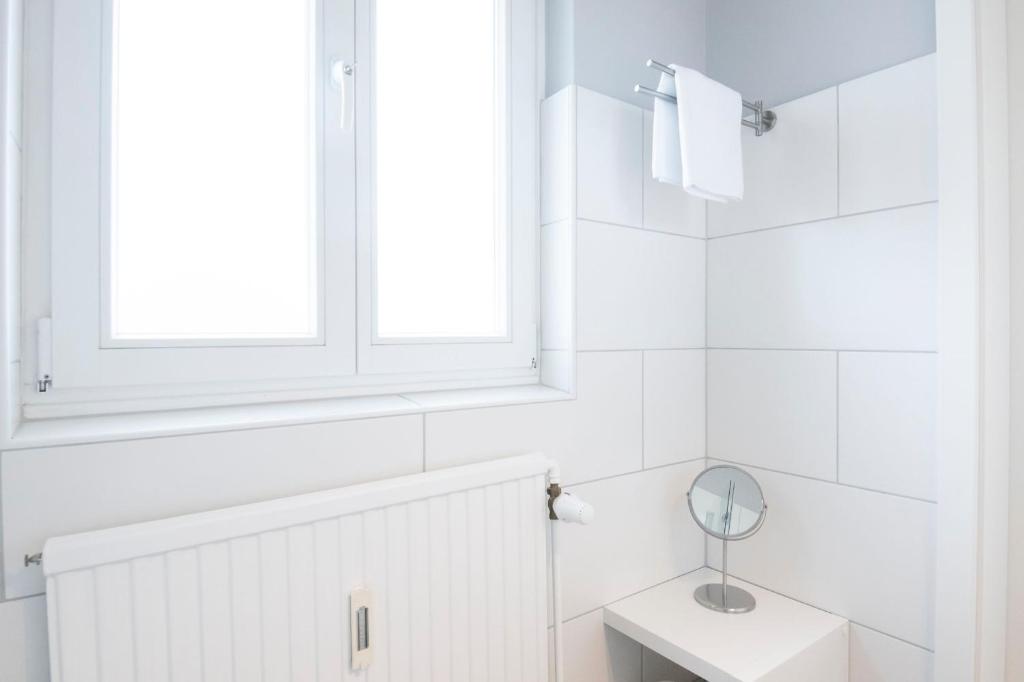 Koupelna v ubytování Skippers Hus Liegeplatz
