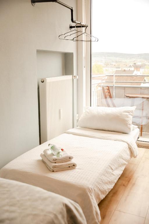 Postel nebo postele na pokoji v ubytování Juniorsuite-Apartment Weiden