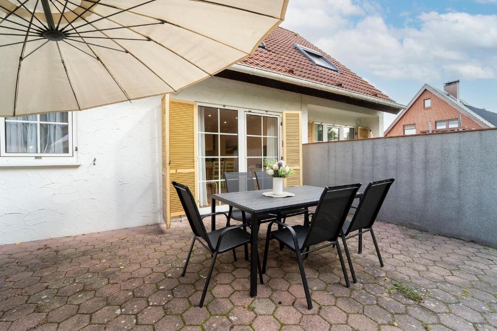 Patio nebo venkovní prostory v ubytování Reiher 1 Süd