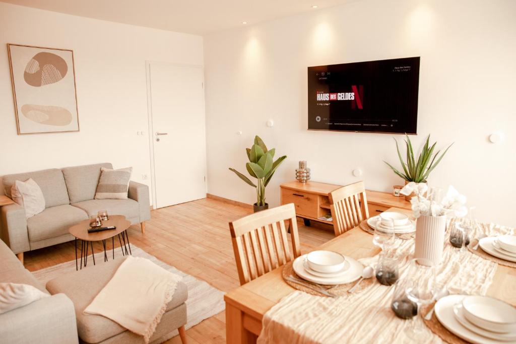TV a/nebo společenská místnost v ubytování Juniorsuite-Apartment Weiden