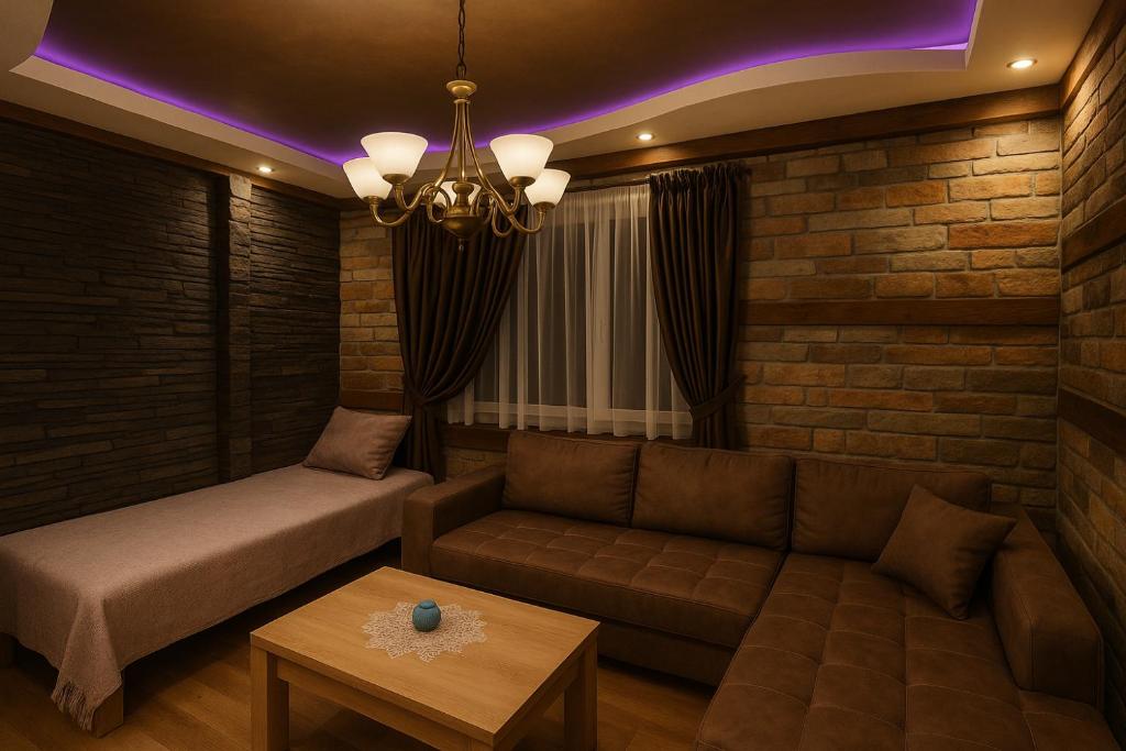 Posezení v ubytování Unique atmosphere with golden standard design