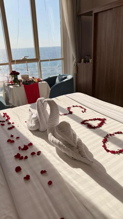 Postel nebo postele na pokoji v ubytování SEAVIEW HOTEL
