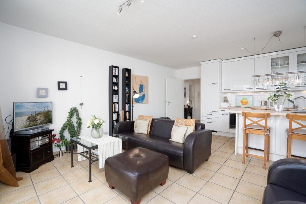 Kuchyň nebo kuchyňský kout v ubytování Strand Domizil Wohnung 2