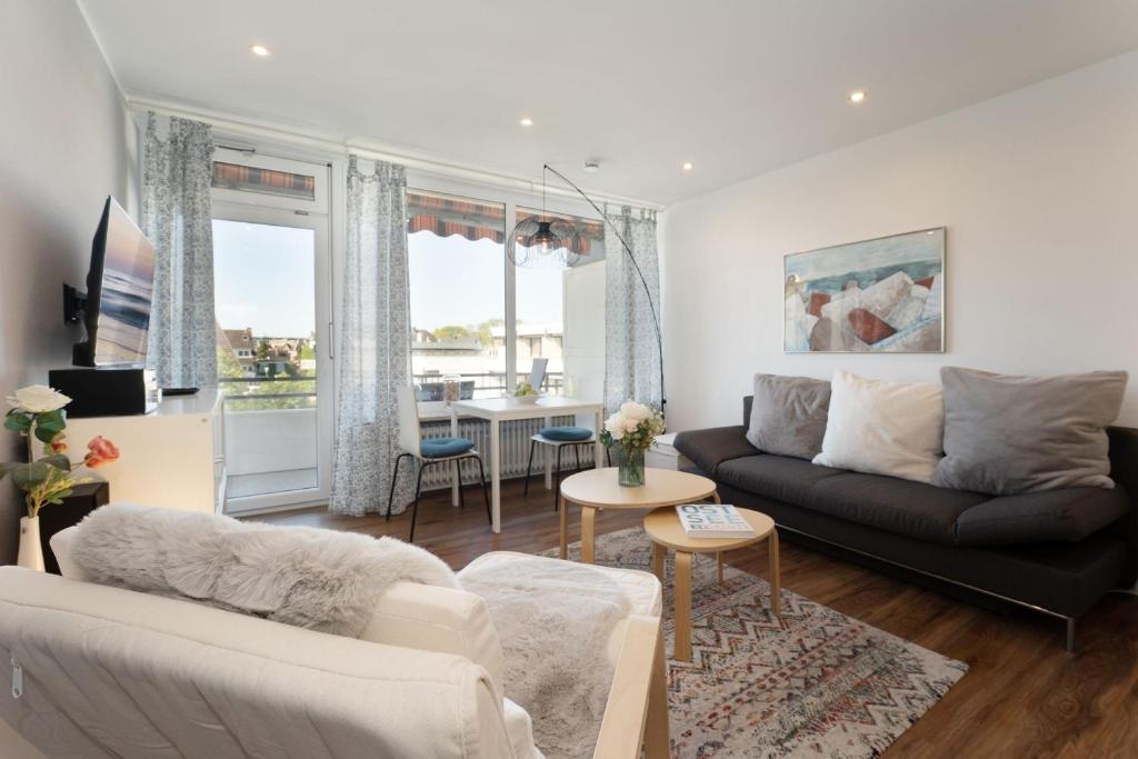 Posezení v ubytování Seeschlösschen Wohnung 524