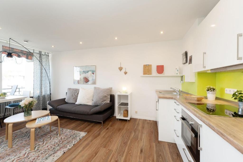 Kuchyň nebo kuchyňský kout v ubytování Seeschlösschen Wohnung 524