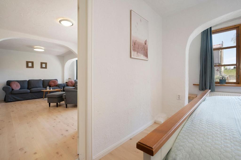 Posezení v ubytování Dünenbungalow
