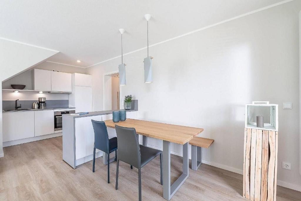 Kuchyň nebo kuchyňský kout v ubytování Sonne und Meer Wohnung 2