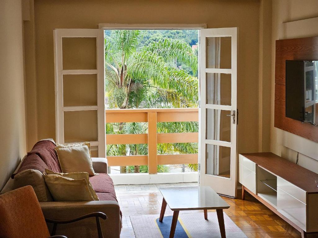 Χώρος καθιστικού στο Apartamento Sans Souci Capivari