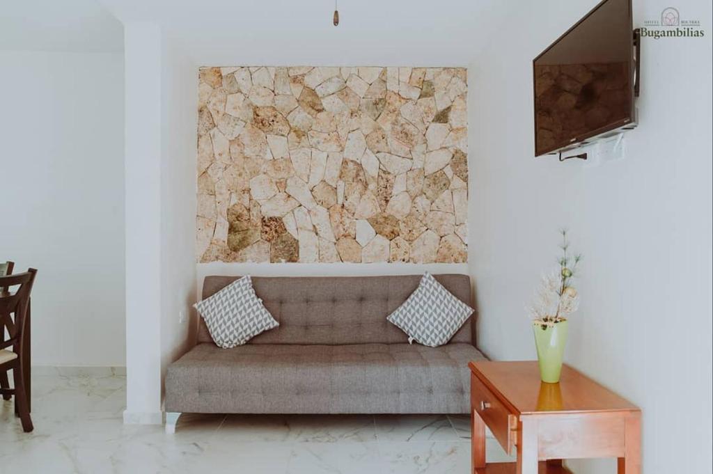 Posezení v ubytování Hotel Boutique Bugambilias
