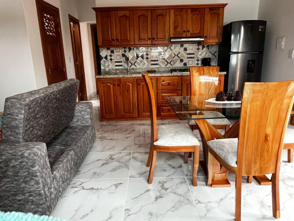 Kuchyň nebo kuchyňský kout v ubytování Refugio Chamahua