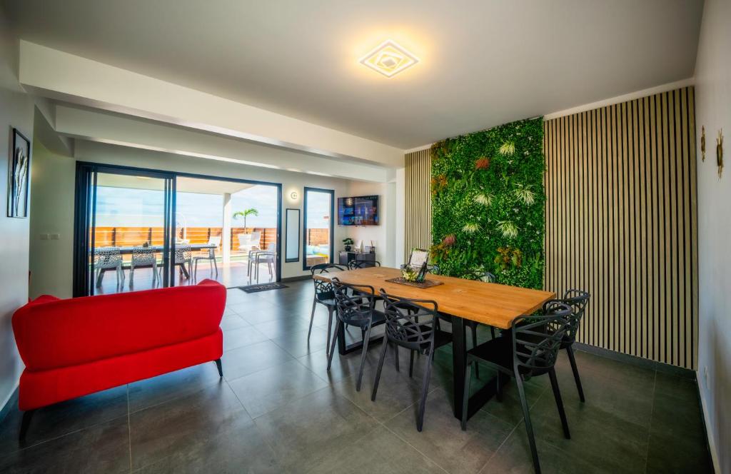 Posezení v ubytování Villa Petit Paradis