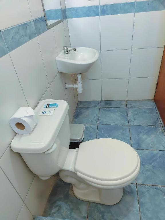 Koupelna v ubytování Hotel Casa Shami