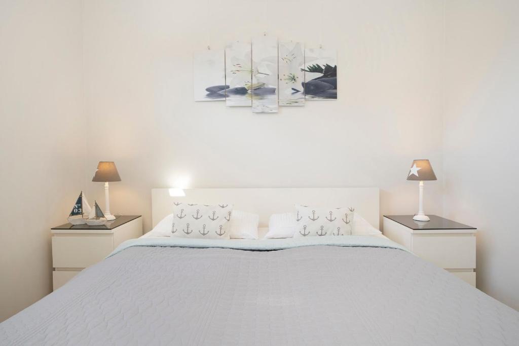 Postel nebo postele na pokoji v ubytování Wohnung 1
