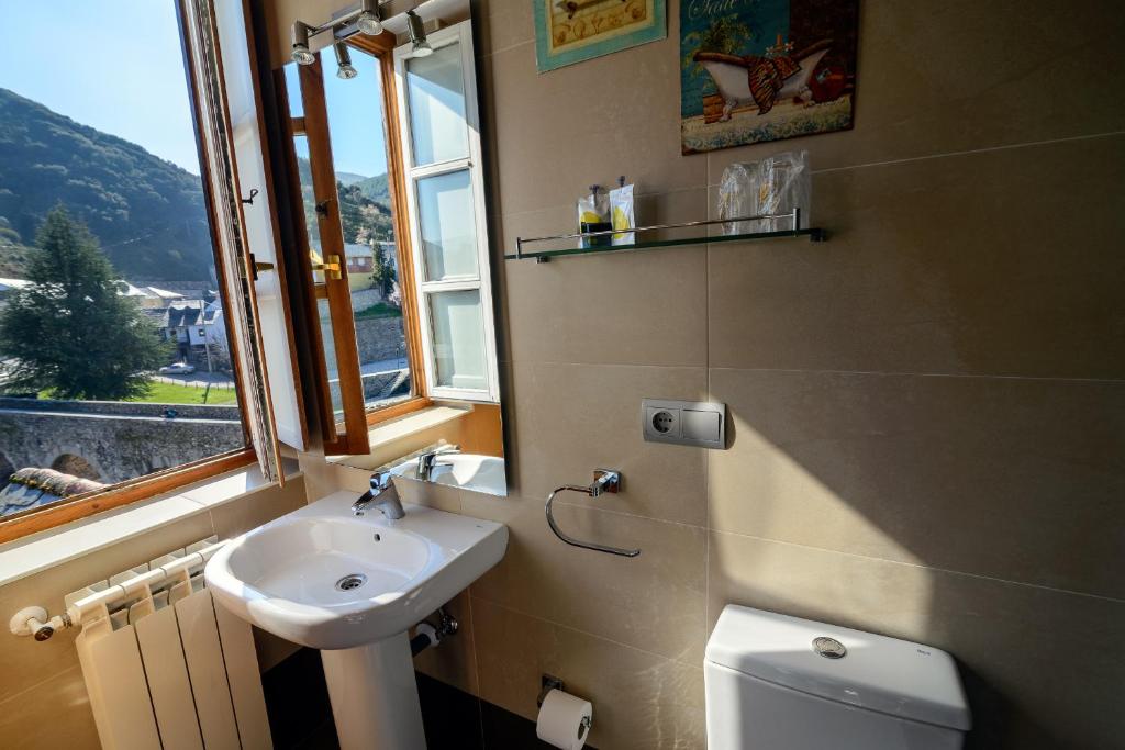 Koupelna v ubytování Hostal El Palacio
