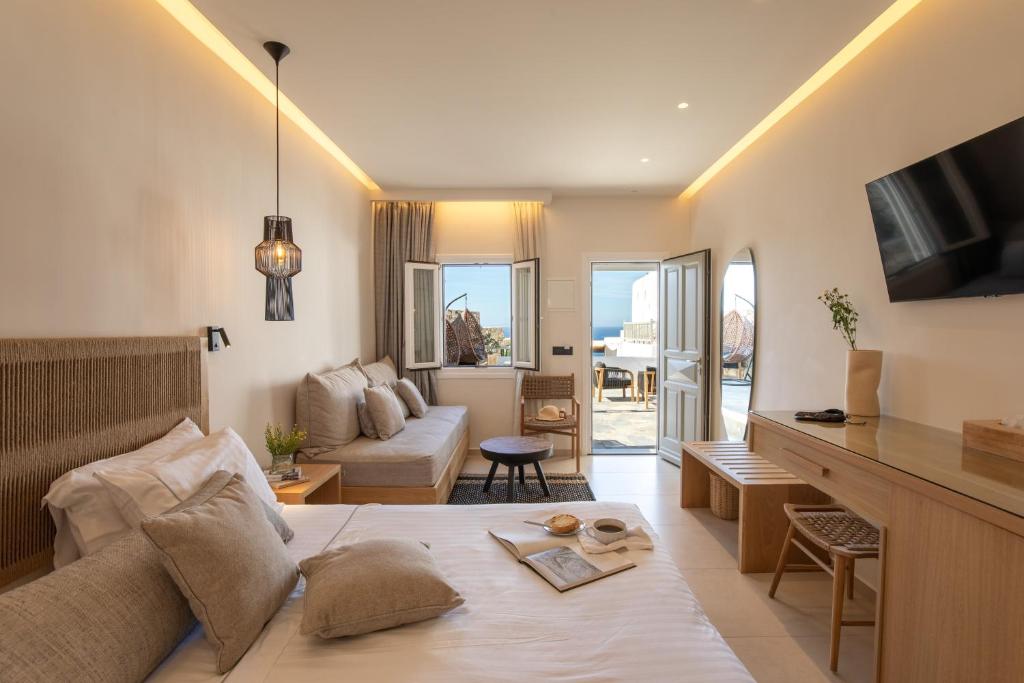 Posezení v ubytování Damianos Mykonos Hotel