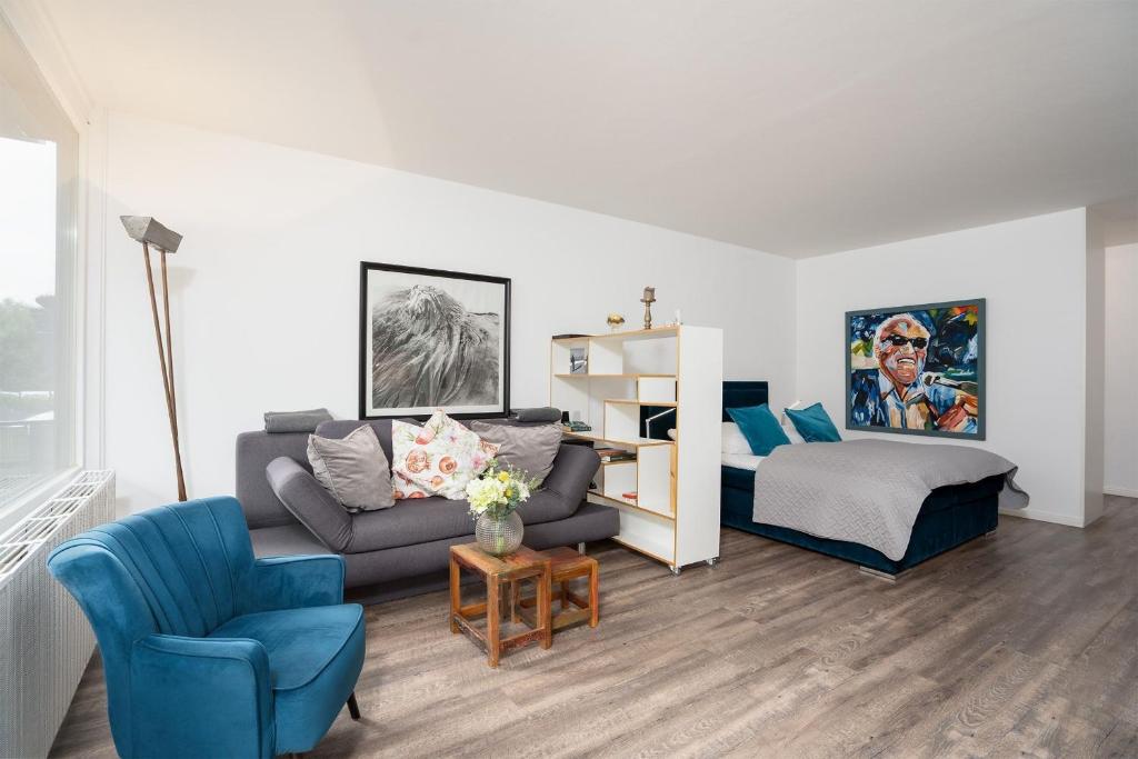 Posezení v ubytování Appartementhaus Terrassenhügel Strandsuite