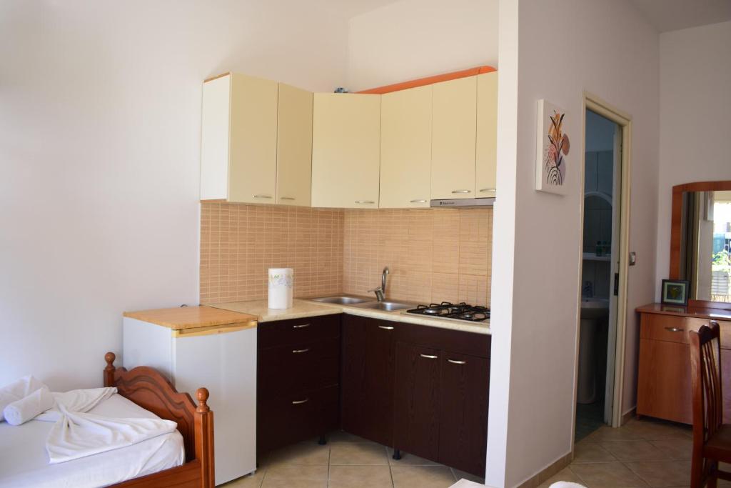Kuchyň nebo kuchyňský kout v ubytování Villa The View Vlore Albania
