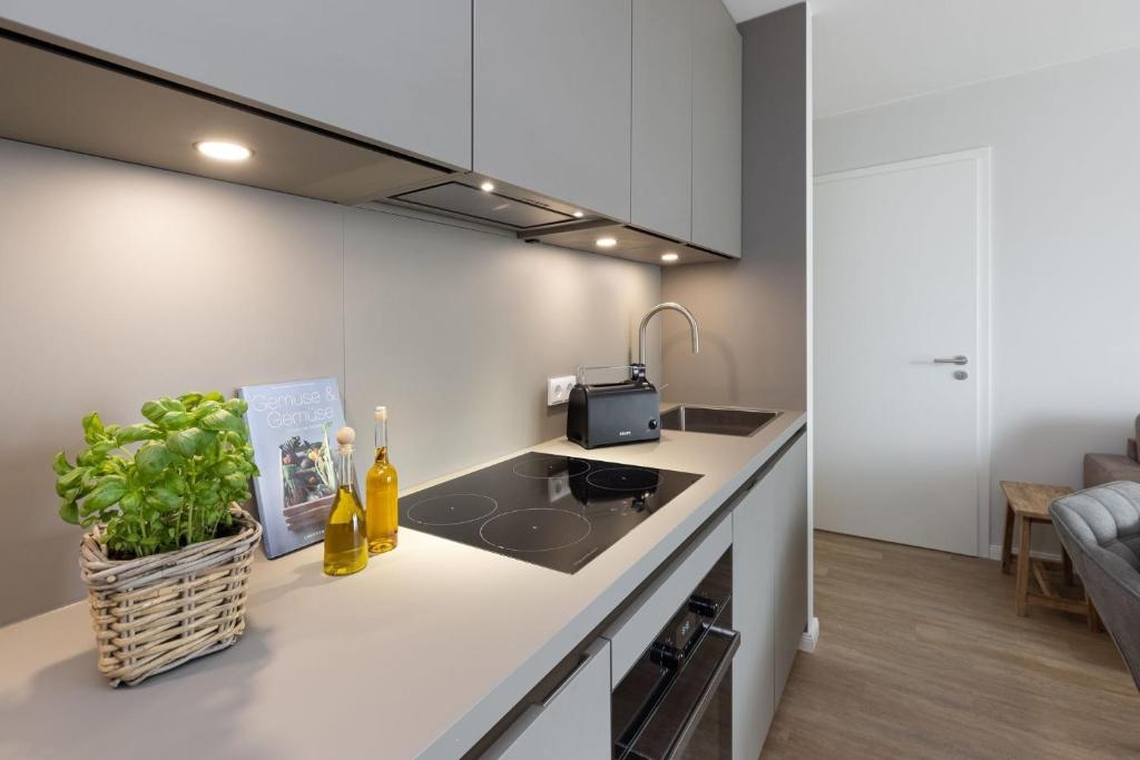 Kuchyň nebo kuchyňský kout v ubytování Wohnung 6- Liebefeld