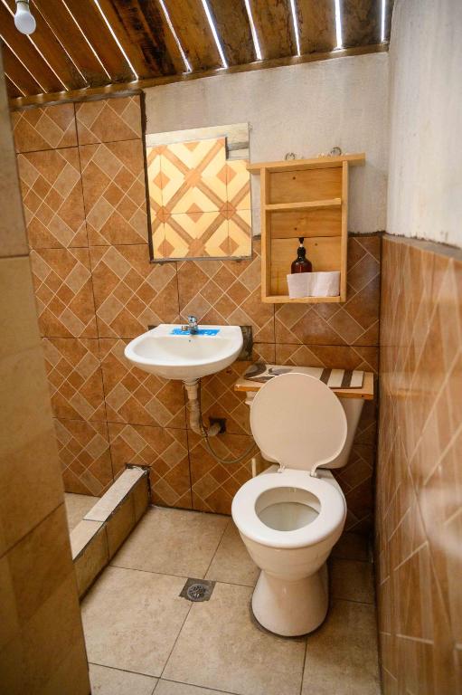 Koupelna v ubytování El Tio Hostal