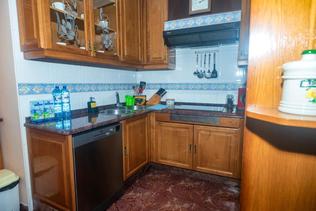 Kuchyň nebo kuchyňský kout v ubytování DUPLEX familias