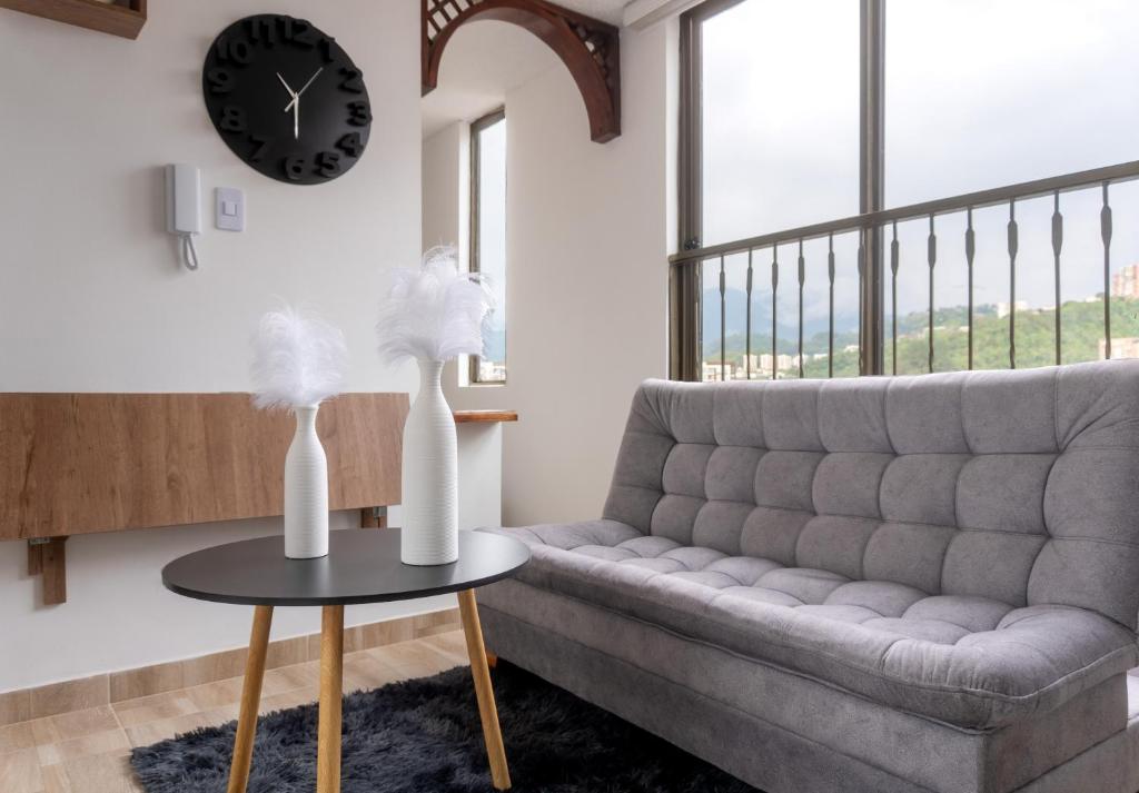 Posezení v ubytování Apartamento en el Cable mejor zona en Manizales