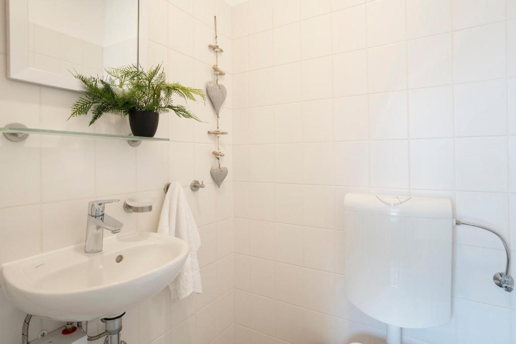 Koupelna v ubytování Haus Humml