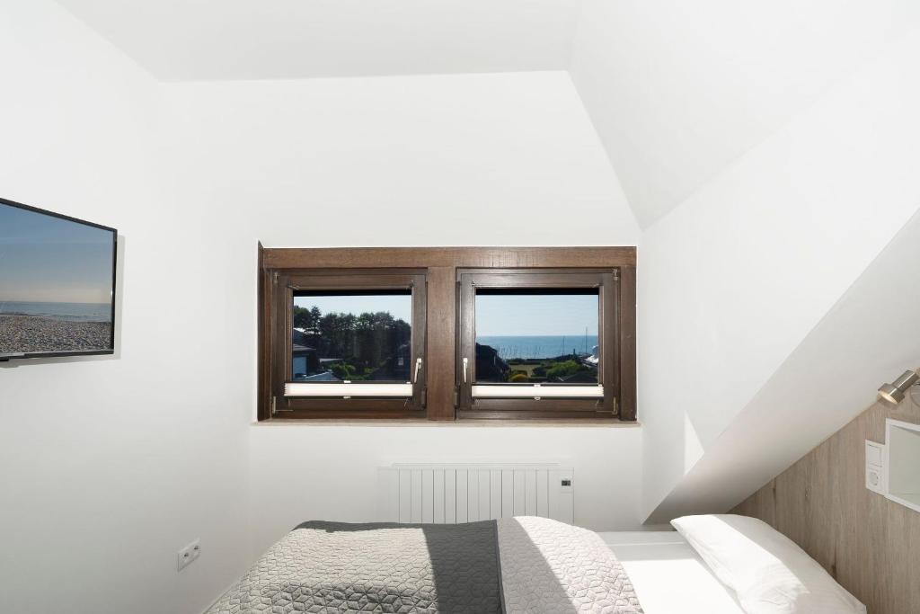 Postel nebo postele na pokoji v ubytování Haus Humml