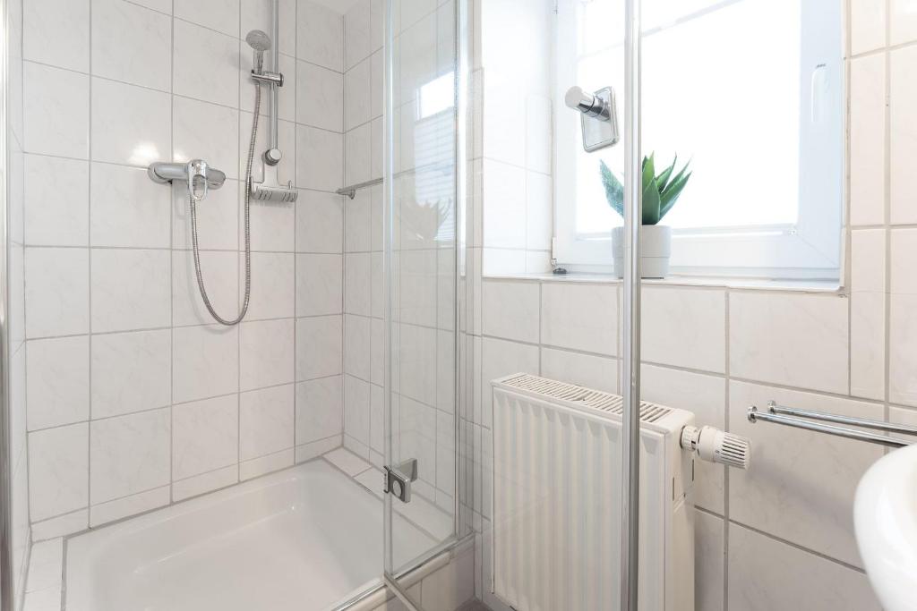 Koupelna v ubytování Haus Hasenkamp 26 Hasenbau