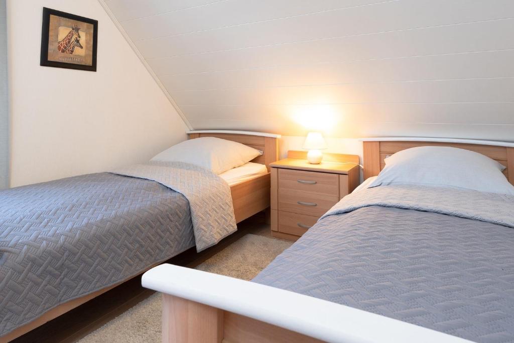 Postel nebo postele na pokoji v ubytování Hasenkamp 30 Overkamp