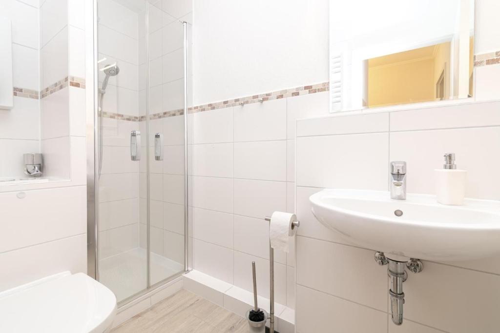 Koupelna v ubytování Fürstenhof Wohnung 5