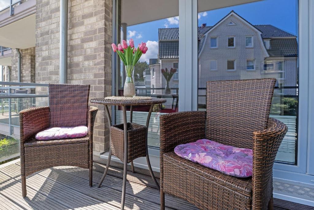 Balkón nebo terasa v ubytování Domizil am Meer