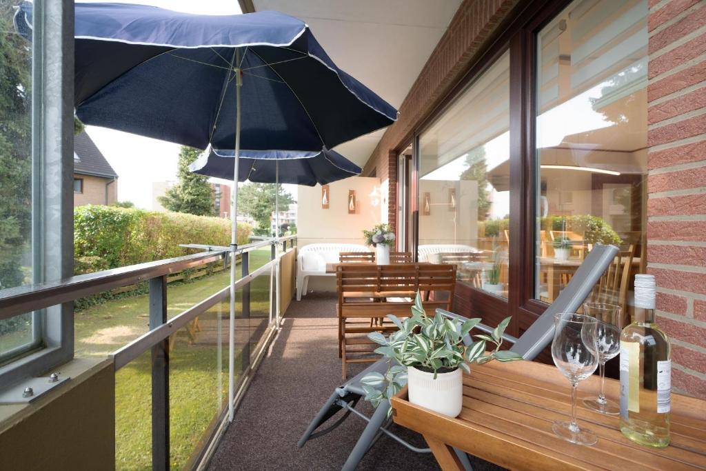 Patio nebo venkovní prostory v ubytování Fischerstraße 10a Zum Möwennest