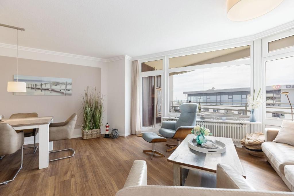 Posezení v ubytování Grömitz Center Wohnung 763