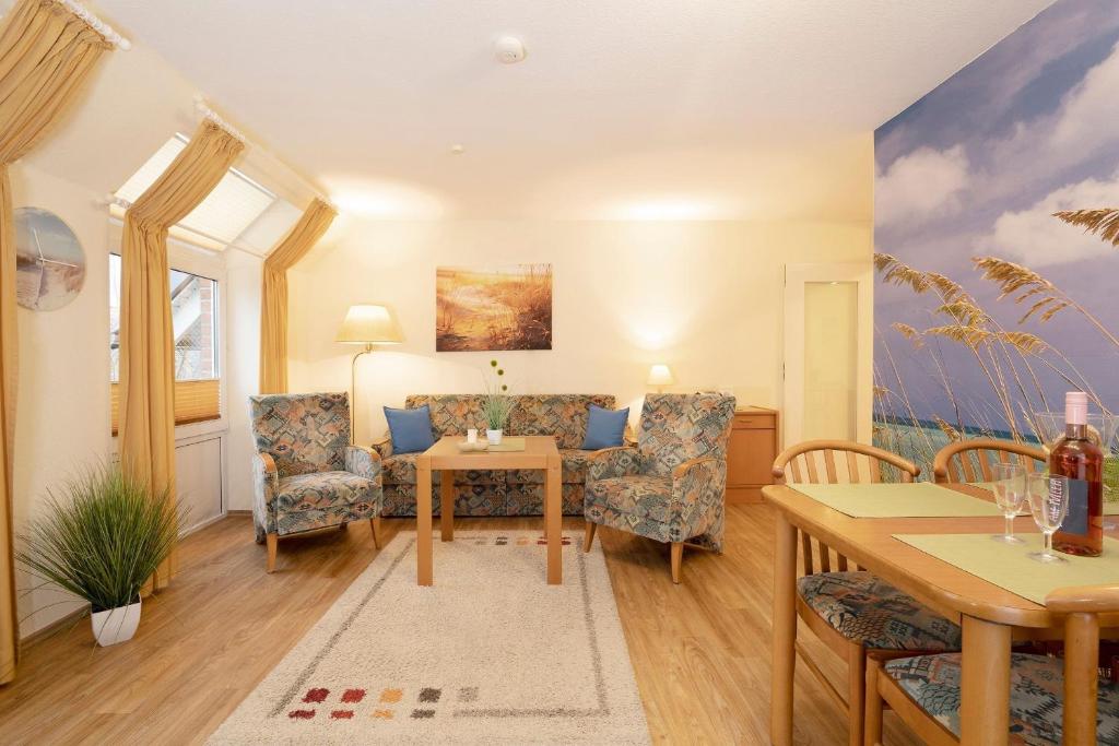 Posezení v ubytování Lindenbuschen 2 Wohnung 5