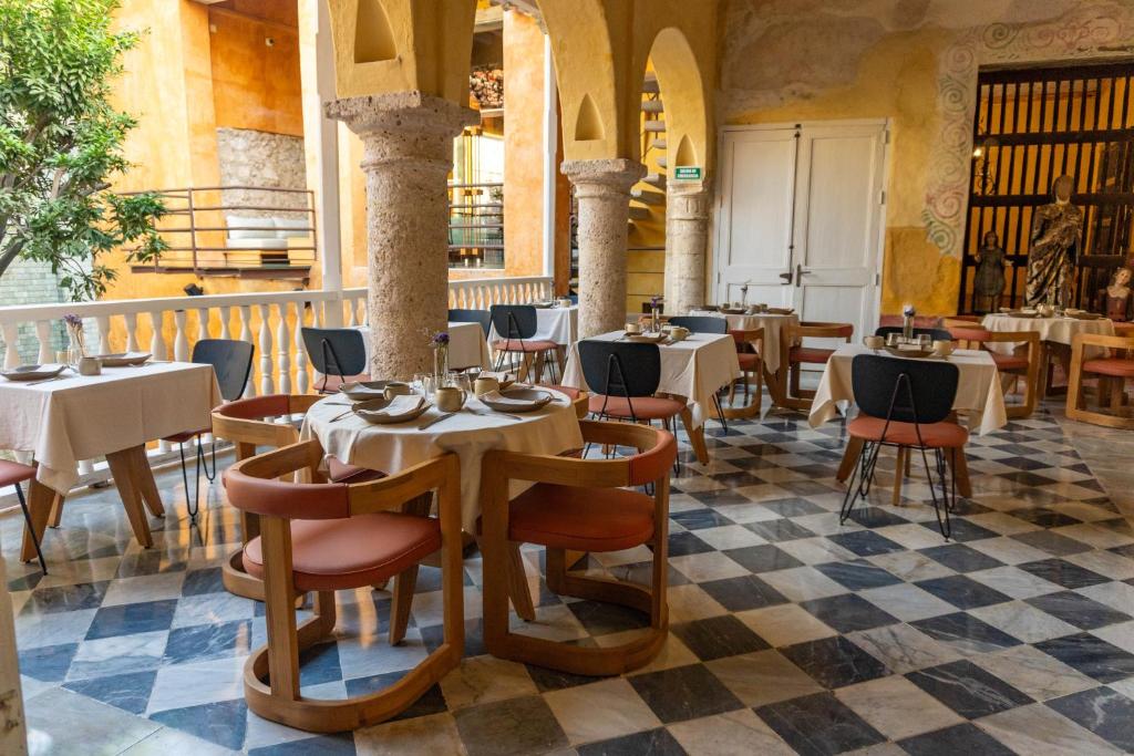 Restaurace v ubytování Casa Carolina Hotel Cartagena