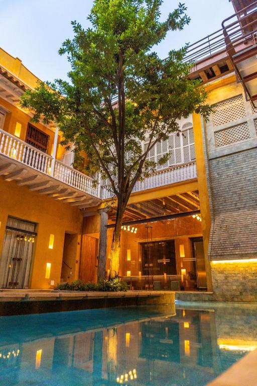 Bazén v ubytování Casa Carolina Hotel Cartagena nebo v jeho okolí