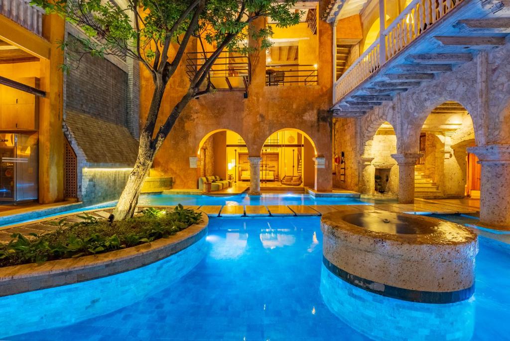 Bazén v ubytování Casa Carolina Hotel Cartagena nebo v jeho okolí