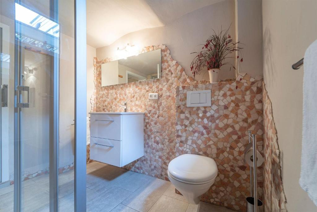 Koupelna v ubytování Haus Sonnenberg