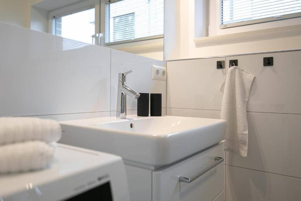Koupelna v ubytování Haffkamp 23 Wohnung 3
