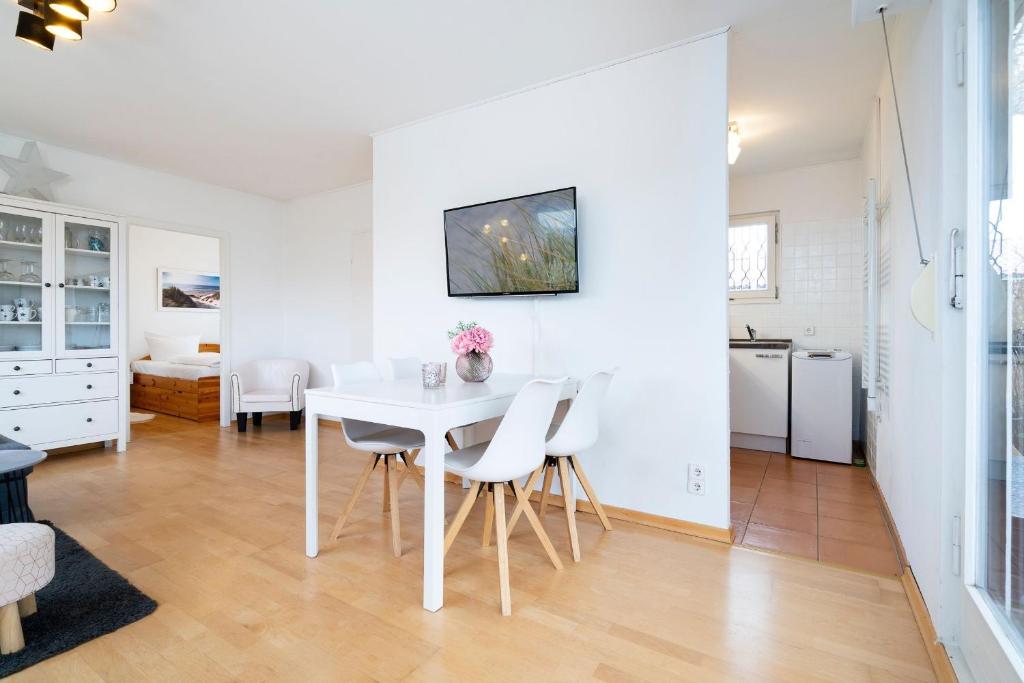 Kuchyň nebo kuchyňský kout v ubytování Cottage am Meer