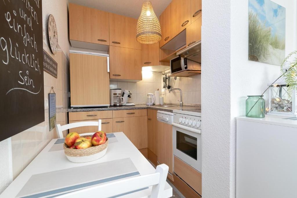 Kuchyň nebo kuchyňský kout v ubytování Weidenweg 25 Weidennest
