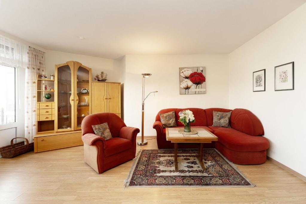 Posezení v ubytování Grömitz Center Wohnung 759