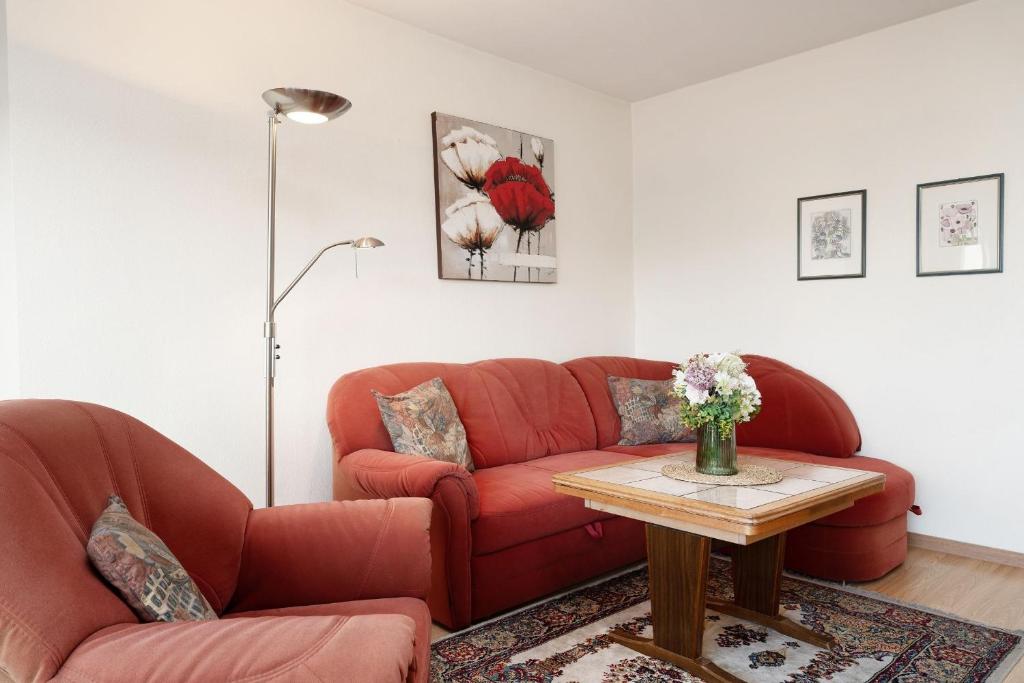 Posezení v ubytování Grömitz Center Wohnung 759