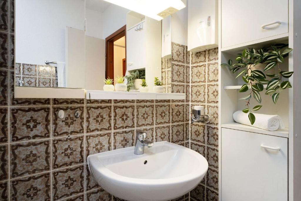 Koupelna v ubytování Grömitz Center Wohnung 759