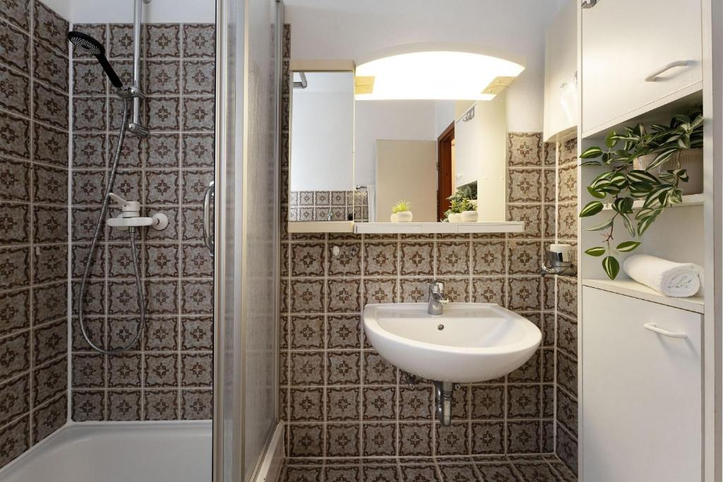 Koupelna v ubytování Grömitz Center Wohnung 759