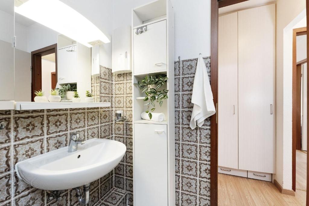 Koupelna v ubytování Grömitz Center Wohnung 759