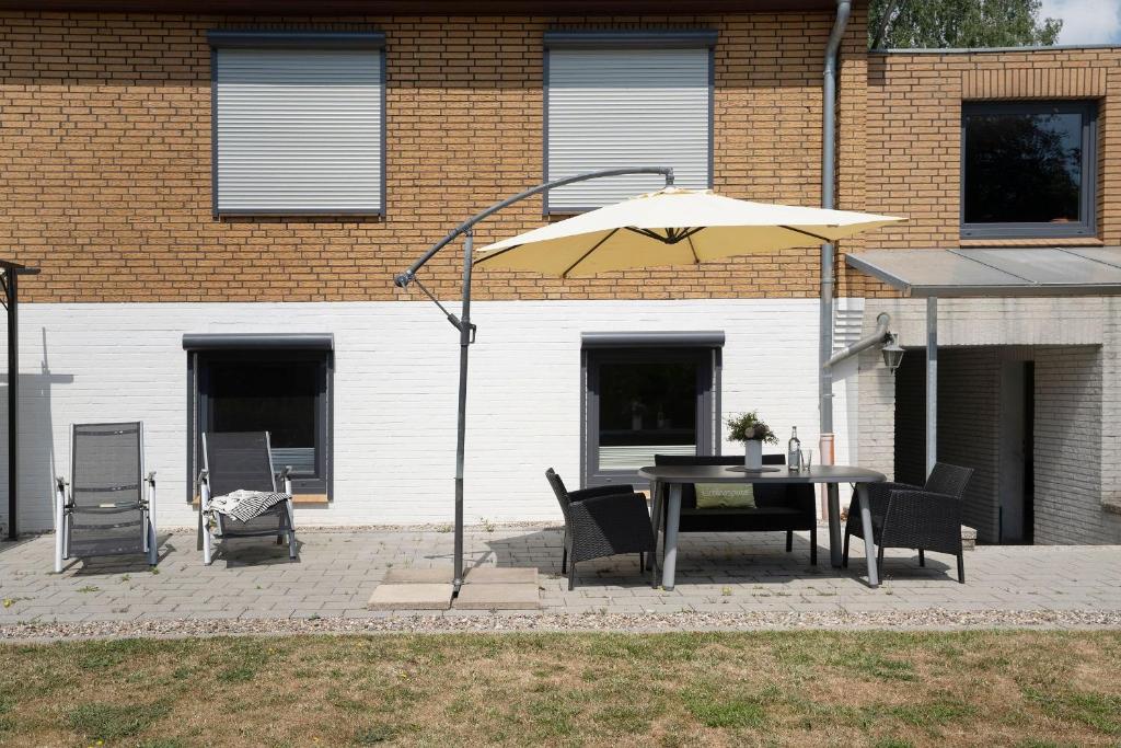 Patio nebo venkovní prostory v ubytování Erlengrund 7 Leuchtturm