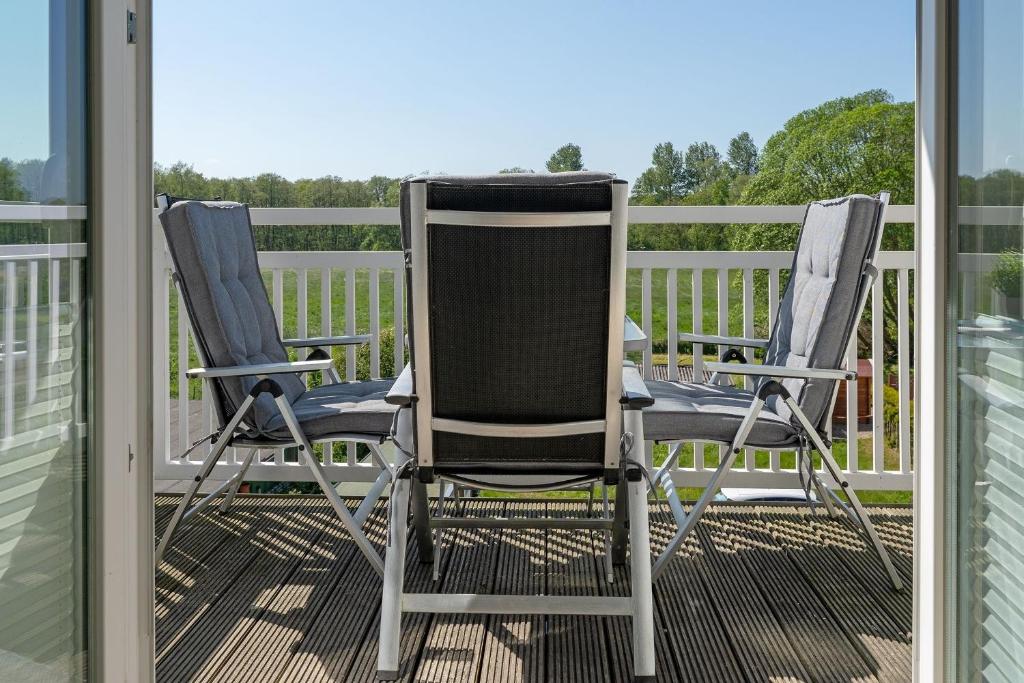 Balkón nebo terasa v ubytování Strandallee 53 Sonnendeck