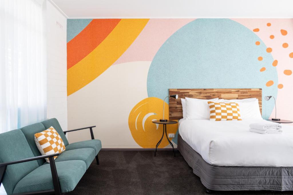 Postel nebo postele na pokoji v ubytování The Lyndoch Motel