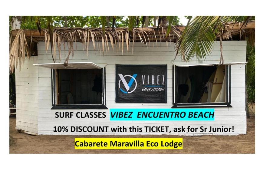Certifikát, hodnocení, plakát nebo jiný dokument vystavený v ubytování Cabarete Ecolodge Maravilla Beachfront,Encuentro, Surf, Kite